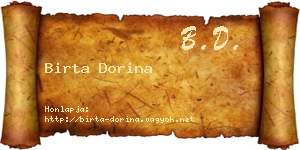 Birta Dorina névjegykártya