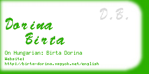 dorina birta business card